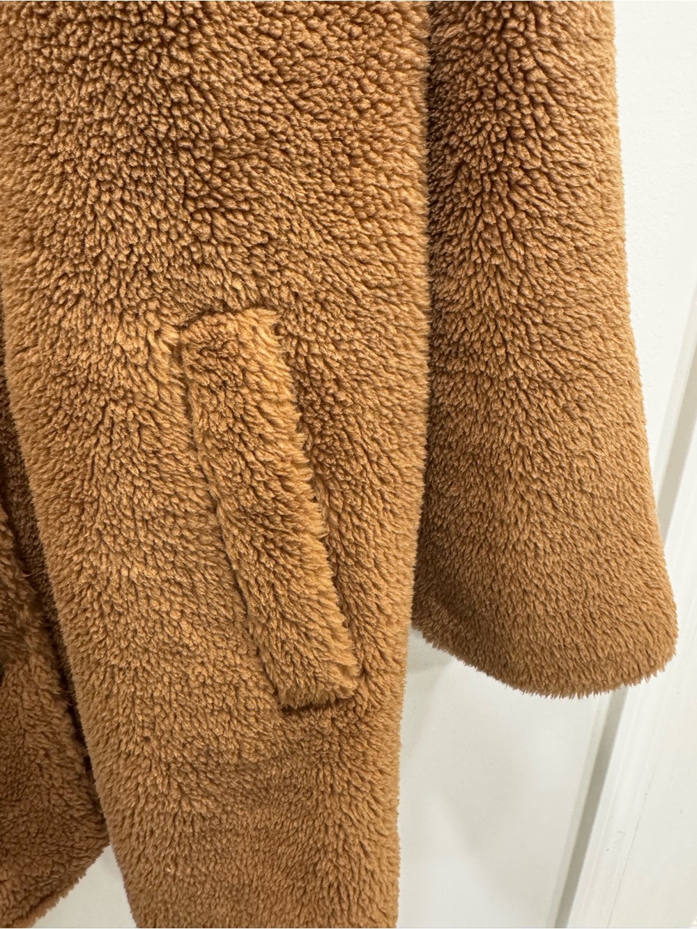 GAP Womens Brown Teddy Puffer Coat - Picture 4 of 6